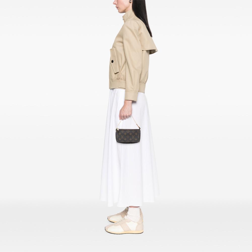 Louis Vuitton B Louis Vuitton Brown Monogram Canvas Fabric Monogram Mini Pochette Accessoires France