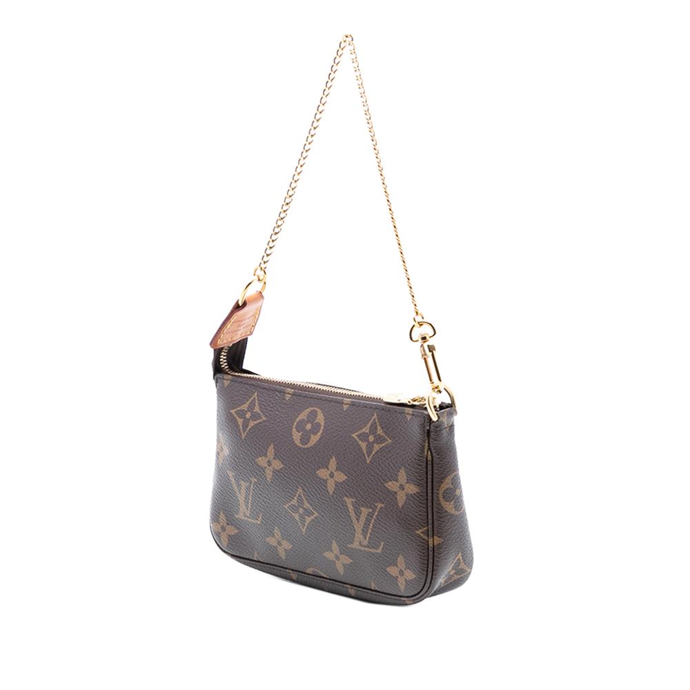 Louis Vuitton B Louis Vuitton Brown Monogram Canvas Fabric Monogram Mini Pochette Accessoires France
