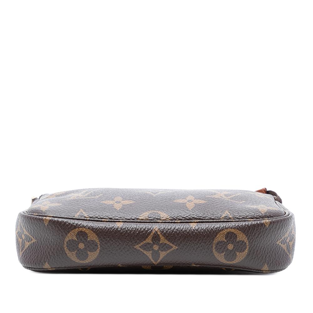 Louis Vuitton B Louis Vuitton Brown Monogram Canvas Fabric Monogram Mini Pochette Accessoires France
