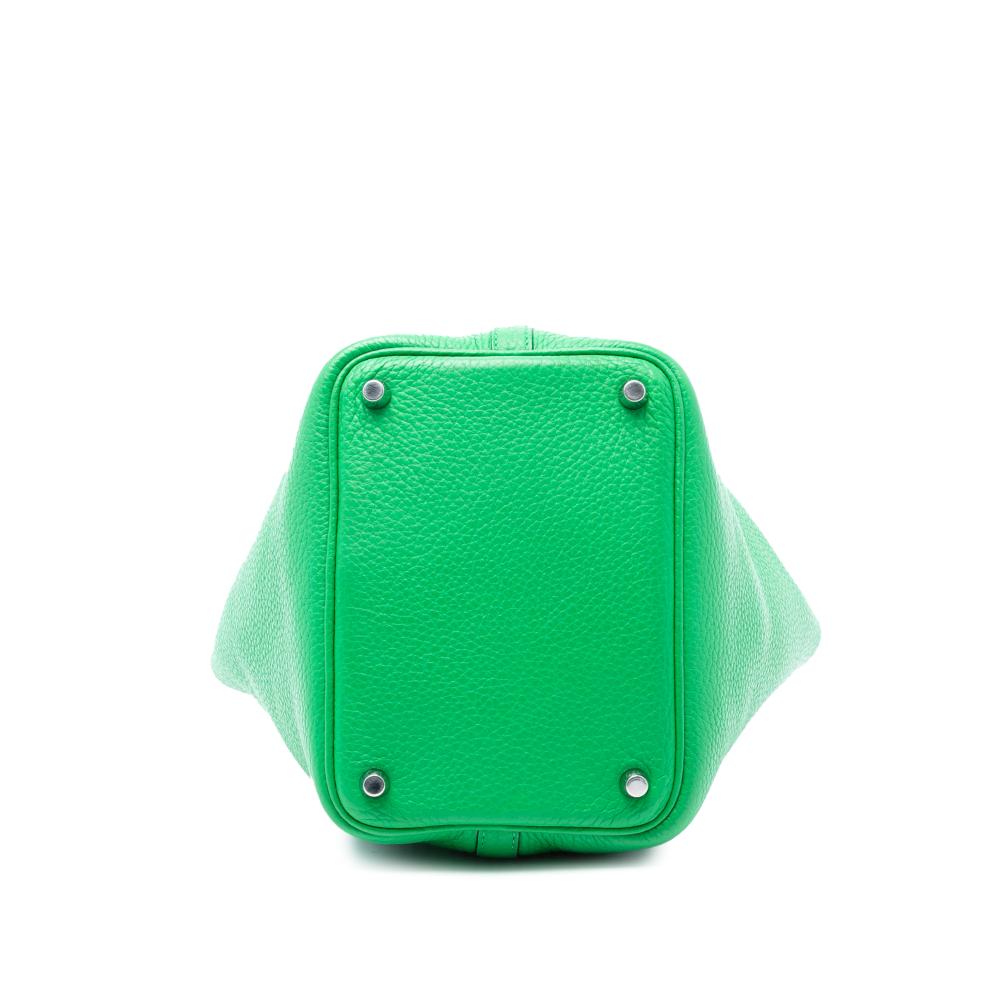 Hermès AB Hermès Green Calf Leather Clemence Picotin Lock 18 France