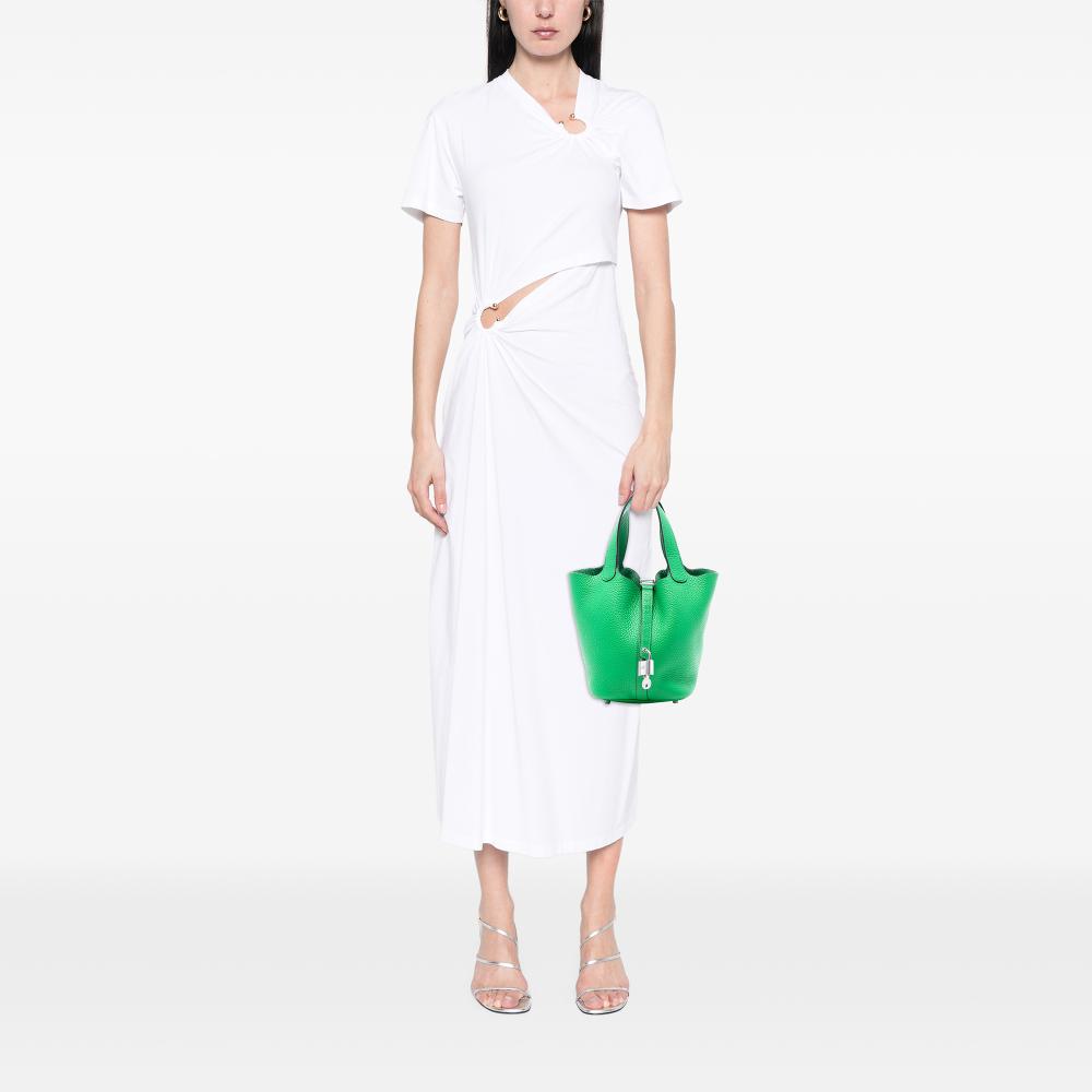 Hermès AB Hermès Green Calf Leather Clemence Picotin Lock 18 France