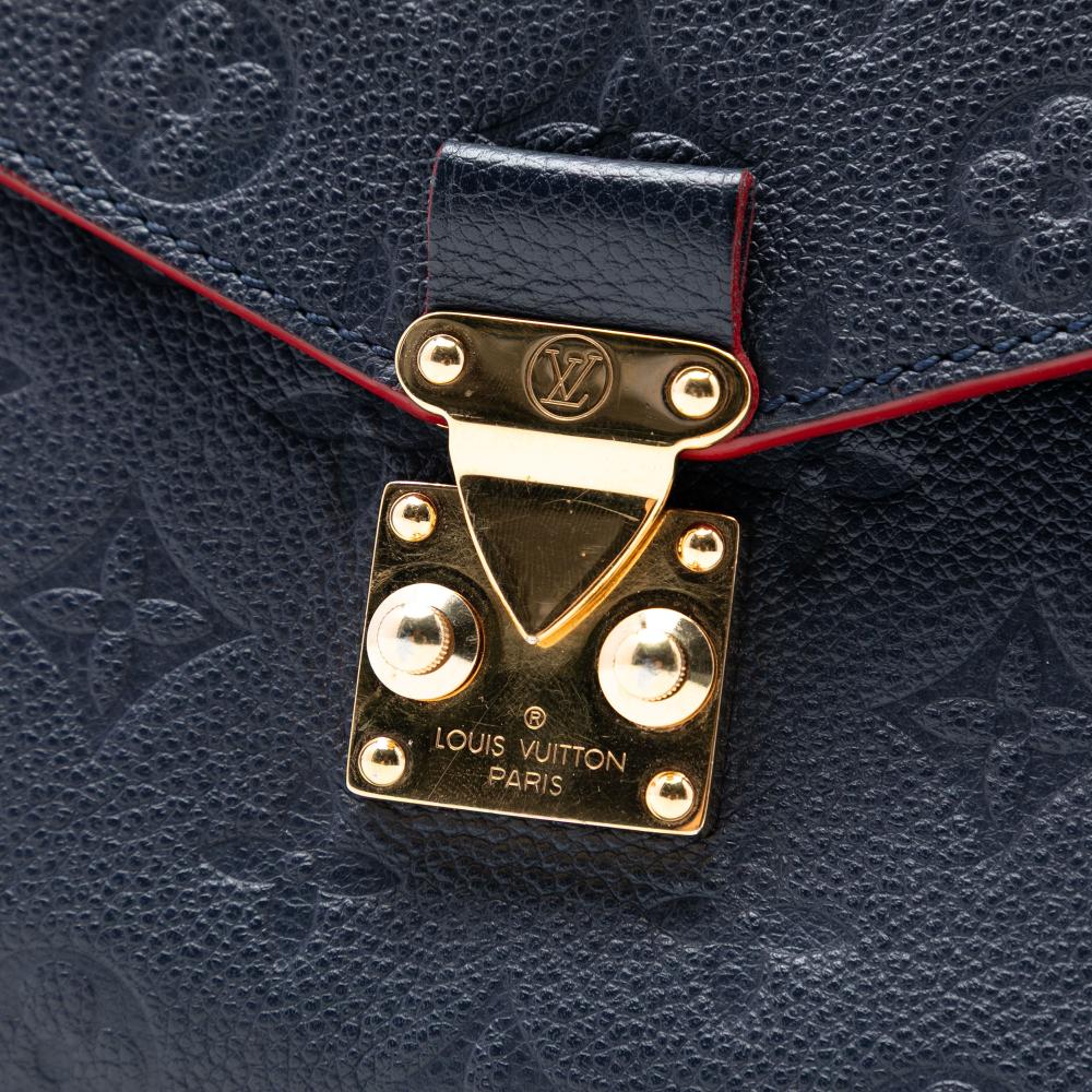 Louis Vuitton AB Louis Vuitton Blue Navy Monogram Empreinte Leather Pochette Metis France