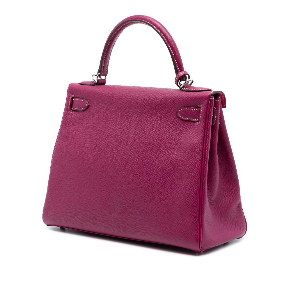 Hermès AB Hermès Purple Magenta Calf Leather Epsom Candy Kelly II Retourne 28 France