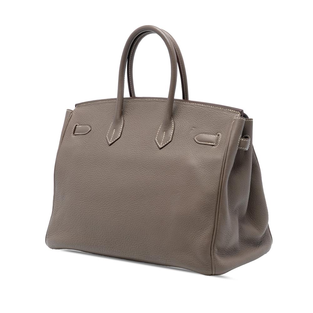 Hermès B Hermès Brown Taupe Calf Leather Togo Birkin Retourne 35 France