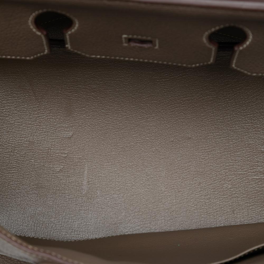 Hermès B Hermès Brown Taupe Calf Leather Togo Birkin Retourne 35 France