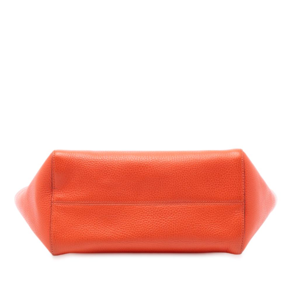 Gucci AB Gucci Orange Calf Leather Small Swing Tote Italy