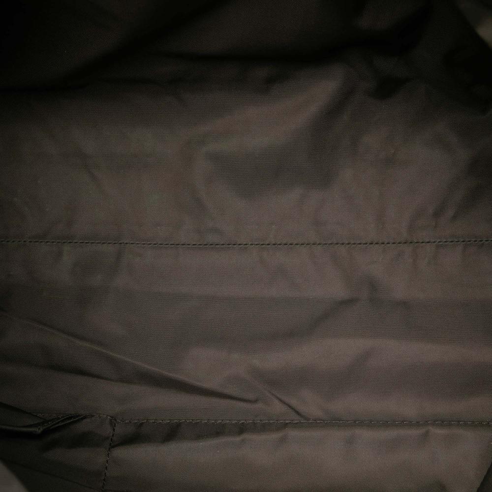 Gucci B Gucci Brown Beige Canvas Fabric GG Web Tote Italy