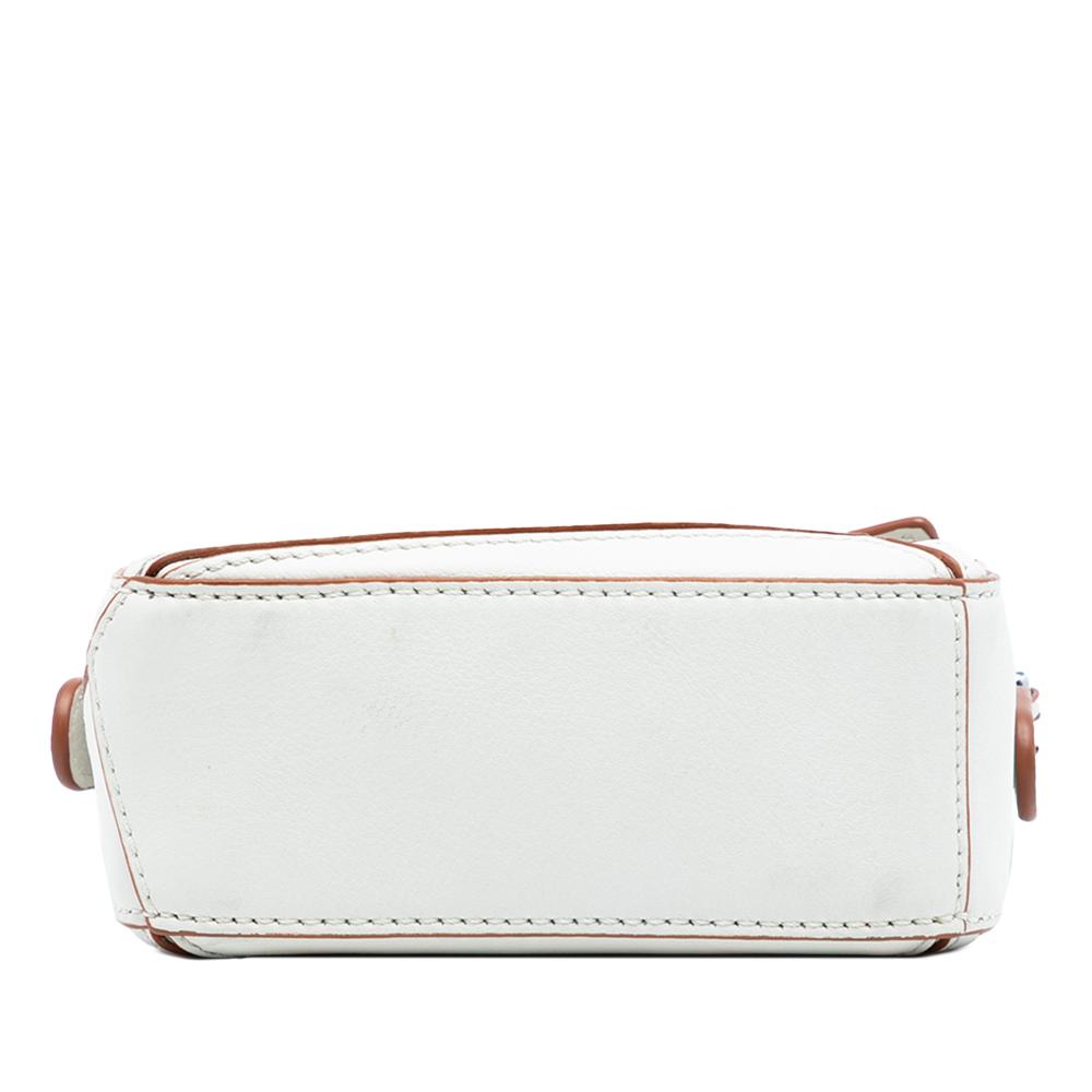 Loewe AB LOEWE White Calf Leather Nano skin Puzzle Satchel Spain