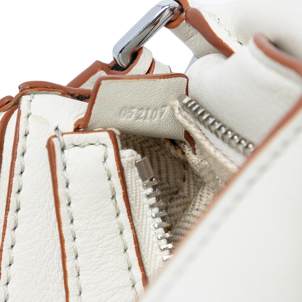 Loewe AB LOEWE White Calf Leather Nano skin Puzzle Satchel Spain