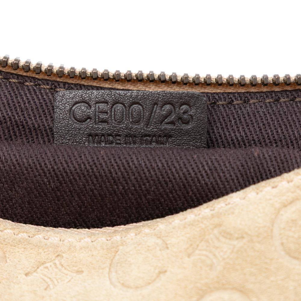 Celine B Celine Brown Beige Suede Leather C Macadam Shoulder Bag Italy