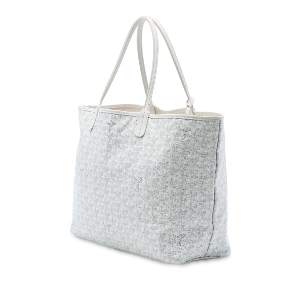 Goyard AB Goyard White Coated Canvas Fabric Goyardine Saint Louis PM France