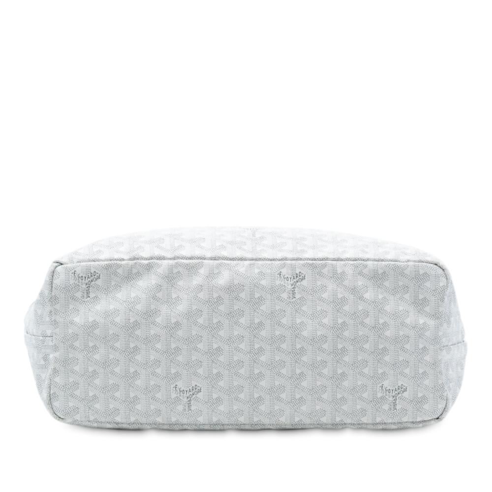 Goyard AB Goyard White Coated Canvas Fabric Goyardine Saint Louis PM France