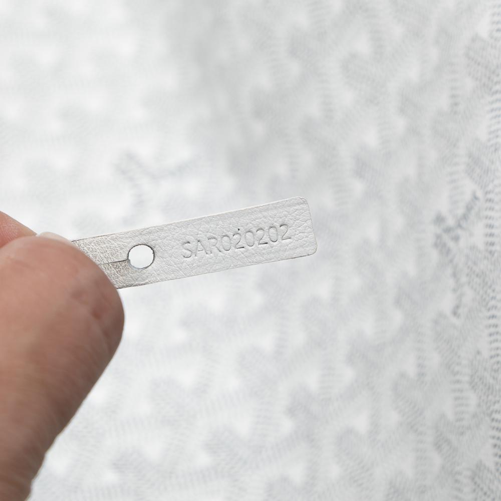 Goyard AB Goyard White Coated Canvas Fabric Goyardine Saint Louis PM France