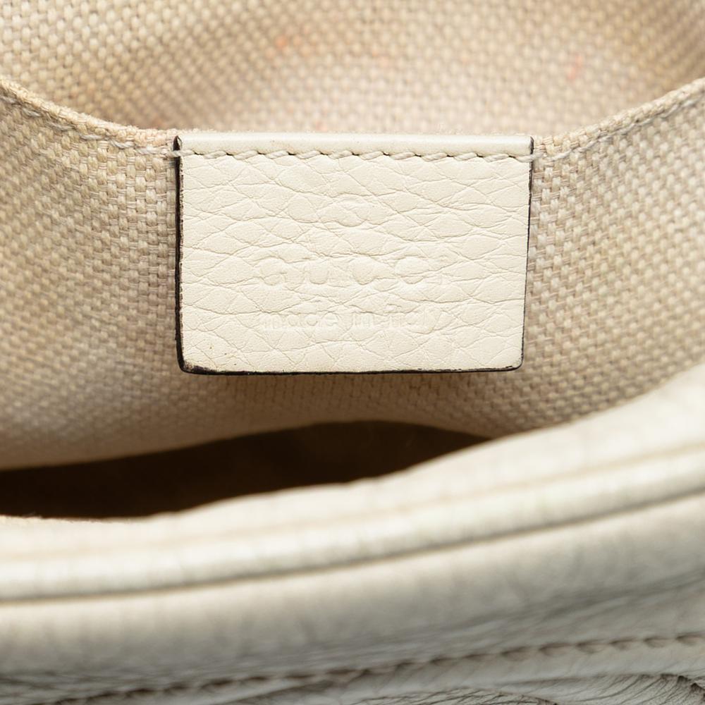 Gucci B Gucci White Off White Calf Leather Soho Disco Crossbody Italy