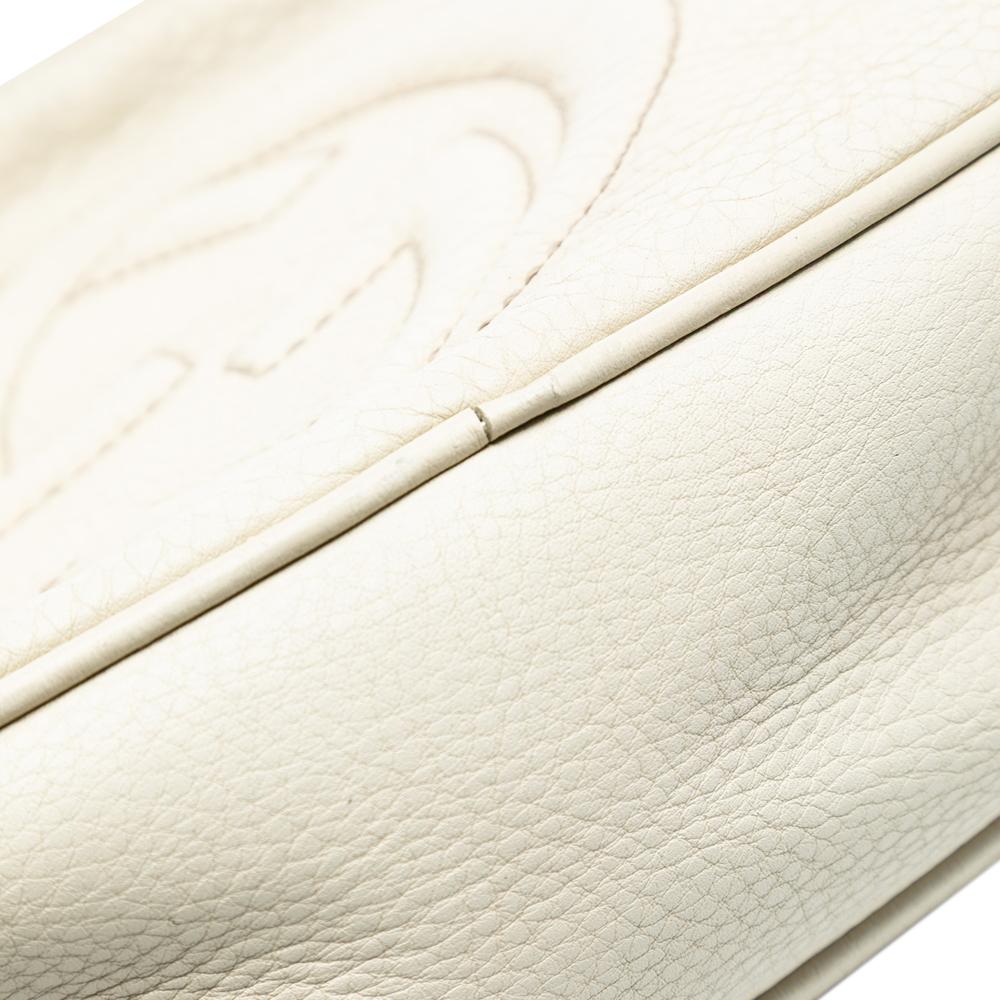 Gucci B Gucci White Off White Calf Leather Soho Disco Crossbody Italy