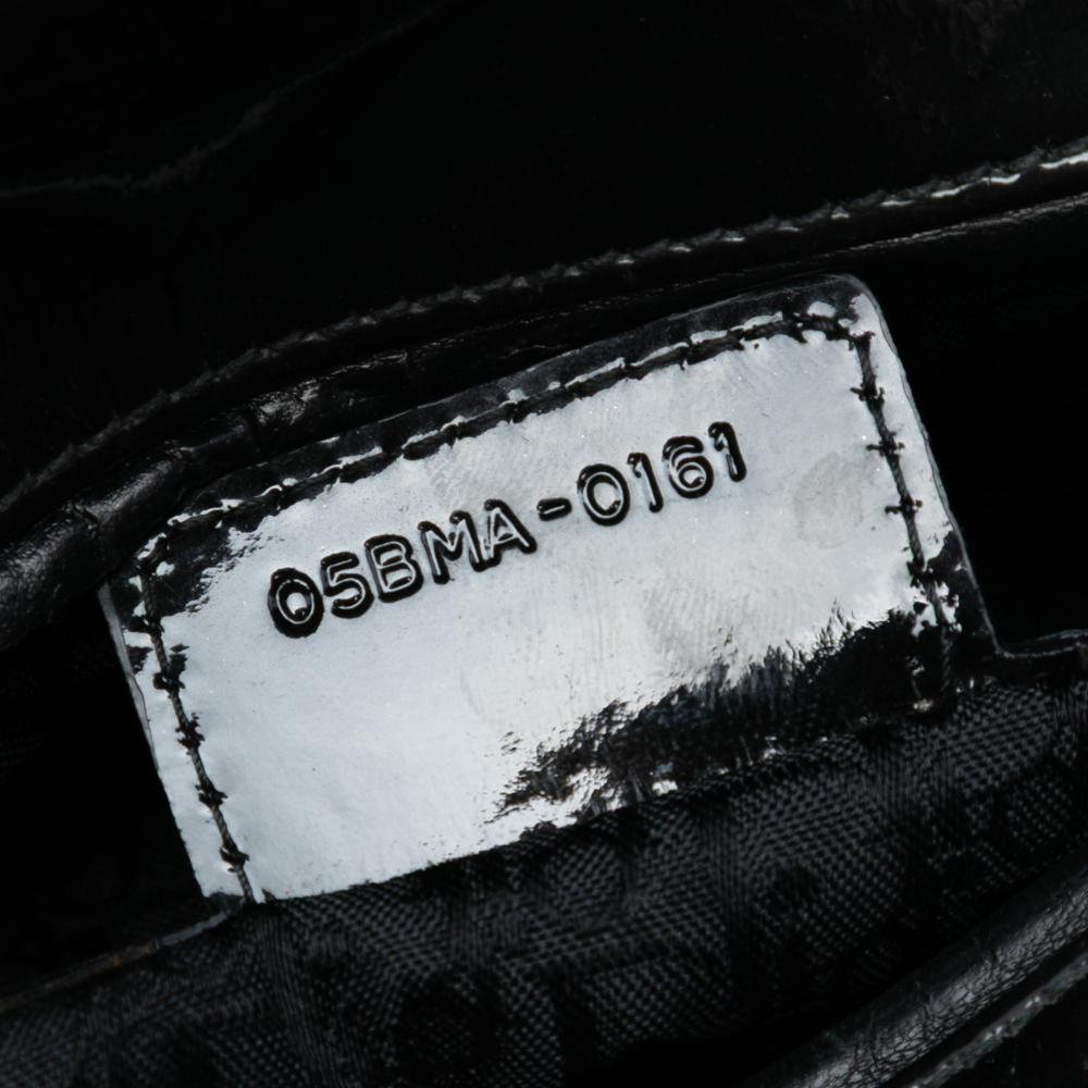 Christian Dior B Dior Black Patent Leather Leather Medium Patent Cannage Lady Dior Italy