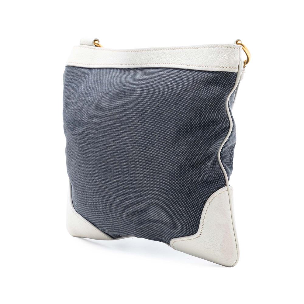 Prada B Prada Blue Denim Canvas Fabric Canapa Logo Crossbody Turkey