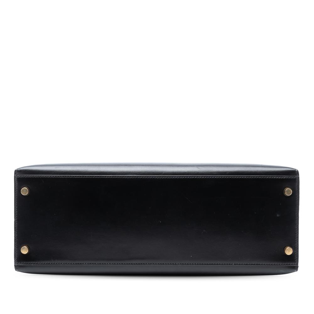 Hermès B Hermès Black Calf Leather Box Kelly Sellier 35 France