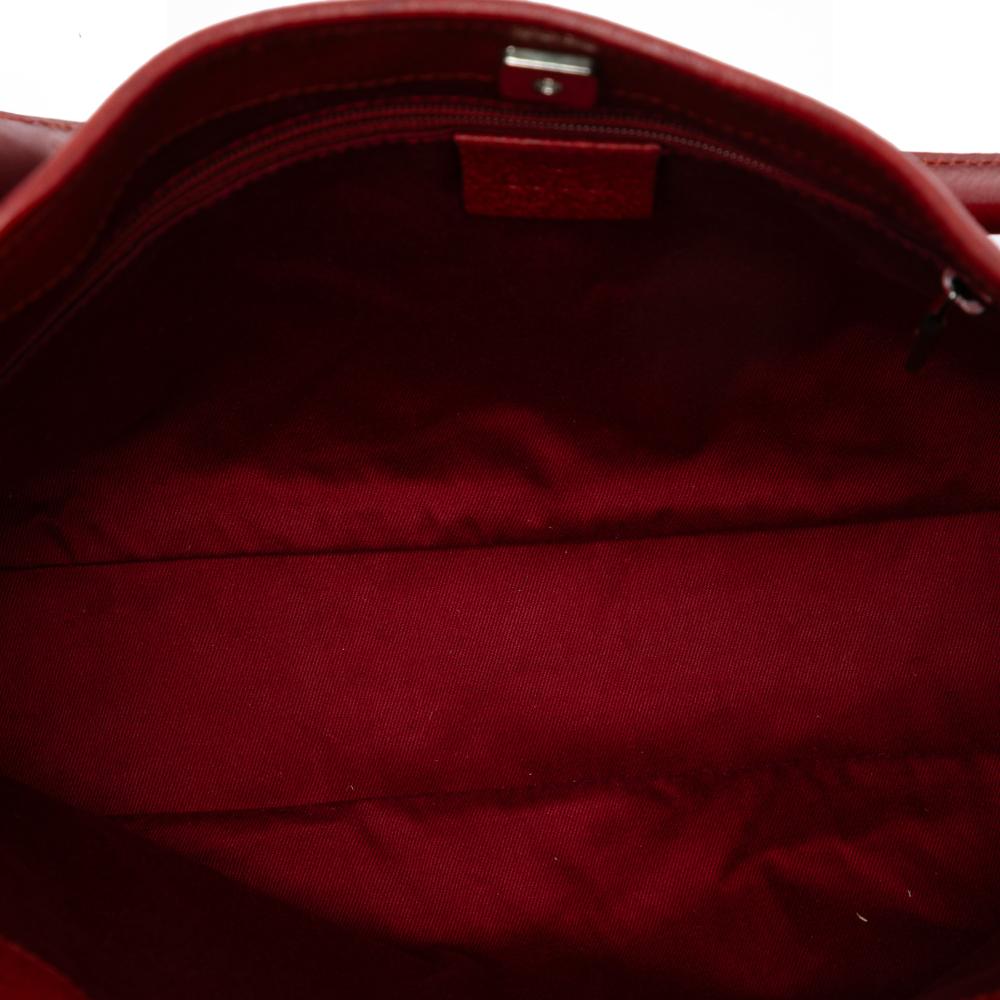 Gucci B Gucci Red Canvas Fabric GG Tote Italy