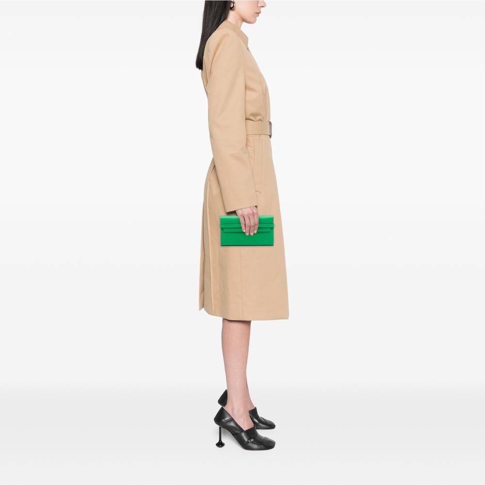 Hermès AB Hermès Green Calf Leather Epsom Kelly Longue Wallet France