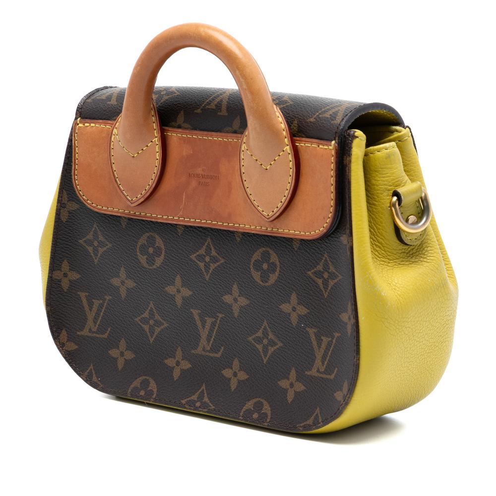 Louis Vuitton B Louis Vuitton Brown with Yellow Monogram Canvas Fabric Monogram Eden PM France