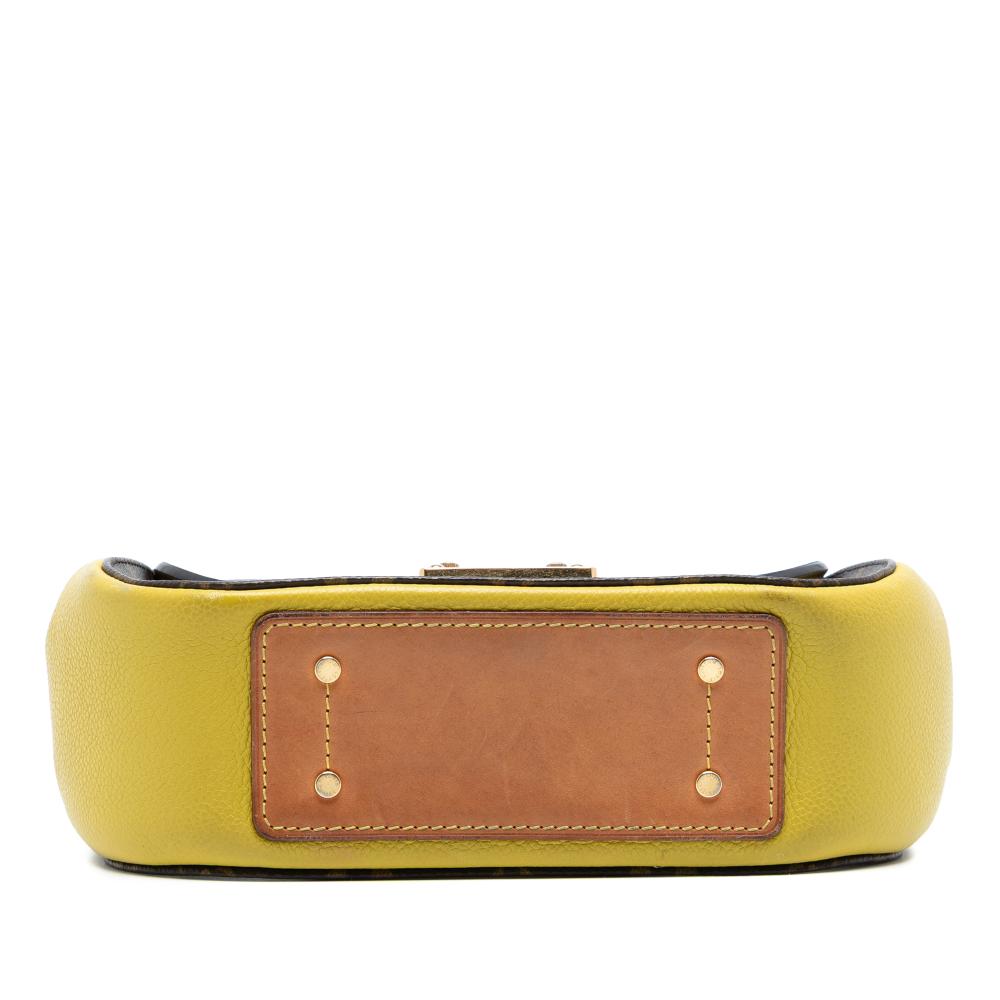 Louis Vuitton B Louis Vuitton Brown with Yellow Monogram Canvas Fabric Monogram Eden PM France