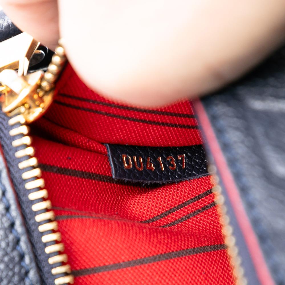 Louis Vuitton B Louis Vuitton Blue Navy Monogram Empreinte Leather Pochette Metis France