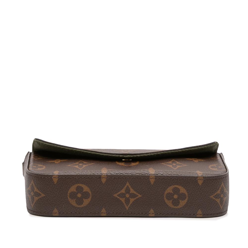 Louis Vuitton B Louis Vuitton Brown Monogram Canvas Fabric Monogram Felicie Strap And Go Italy
