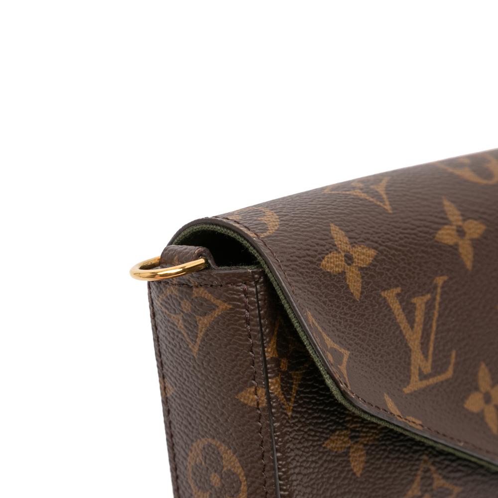 Louis Vuitton B Louis Vuitton Brown Monogram Canvas Fabric Monogram Felicie Strap And Go Italy