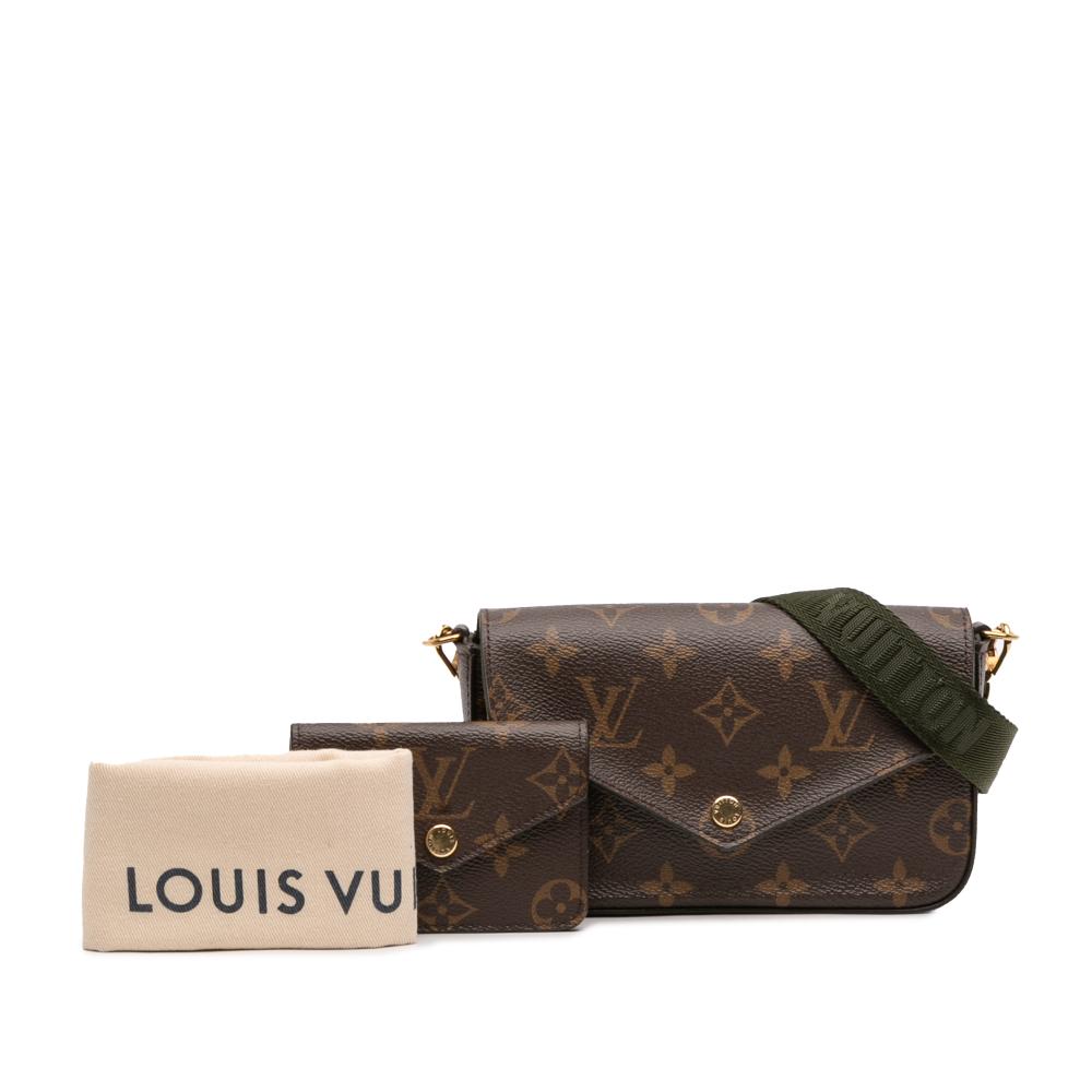 Louis Vuitton B Louis Vuitton Brown Monogram Canvas Fabric Monogram Felicie Strap And Go Italy