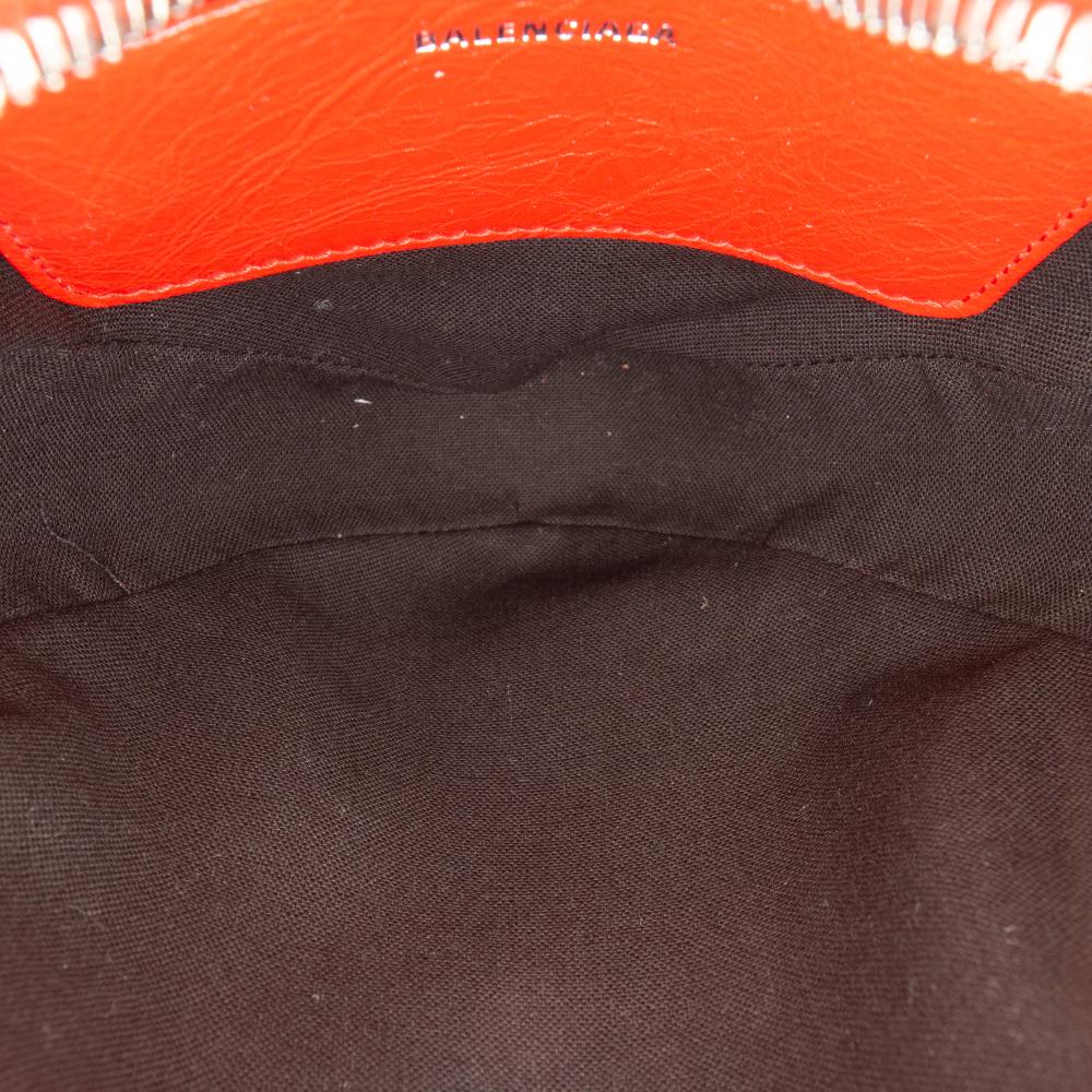 Balenciaga AB Balenciaga Red Lambskin Leather Leather Mini Lambskin Motocross Le Cagole Heart Chain Bag Italy