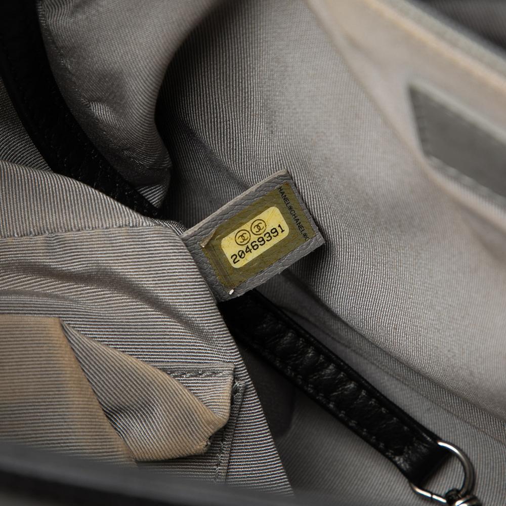 Chanel B Chanel Black Lambskin Leather Leather Large Quilted Lambskin Boy Flap Italy