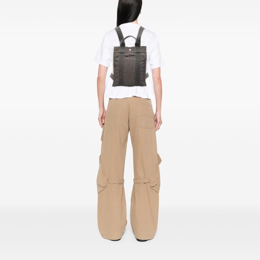 Hermès B Hermès Gray Canvas Fabric Herline Backpack PM France