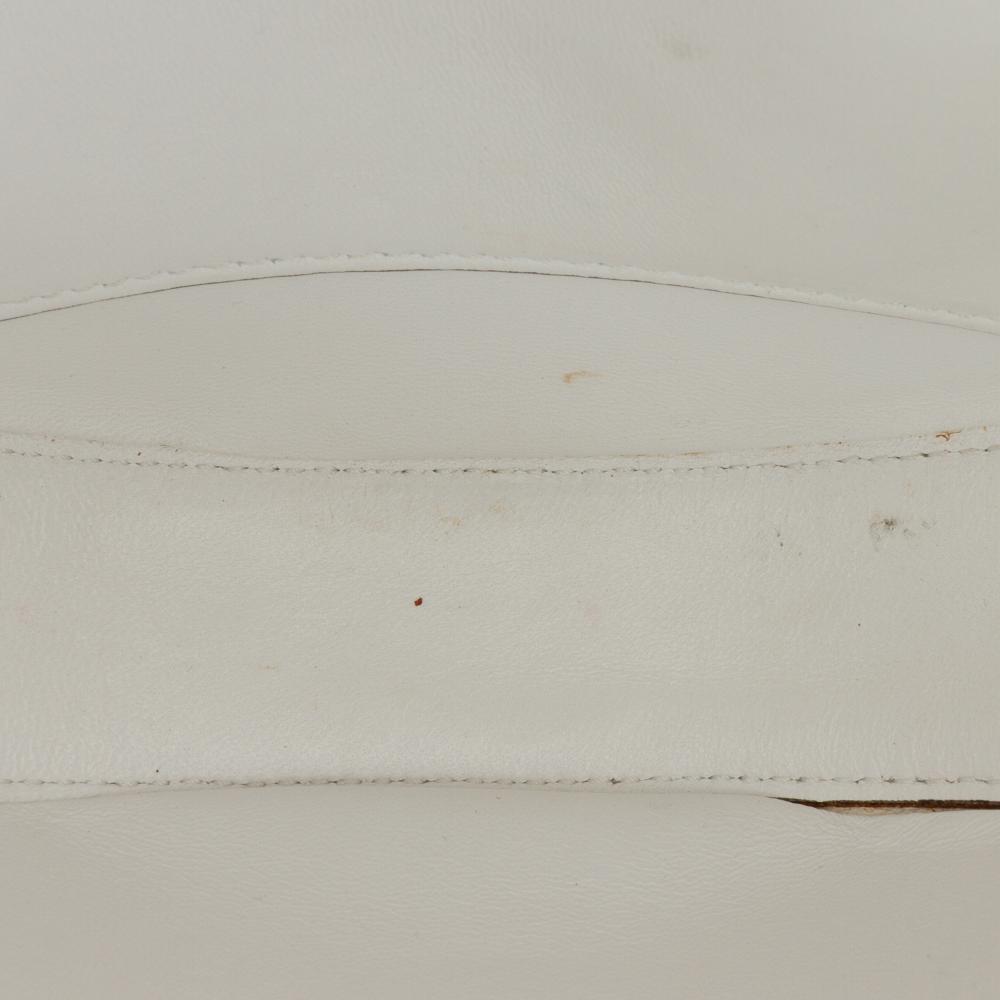 Versace B Versace White Nappa Leather Leather Quilted Nappa Virtus V Crossbody Belt Bag Italy