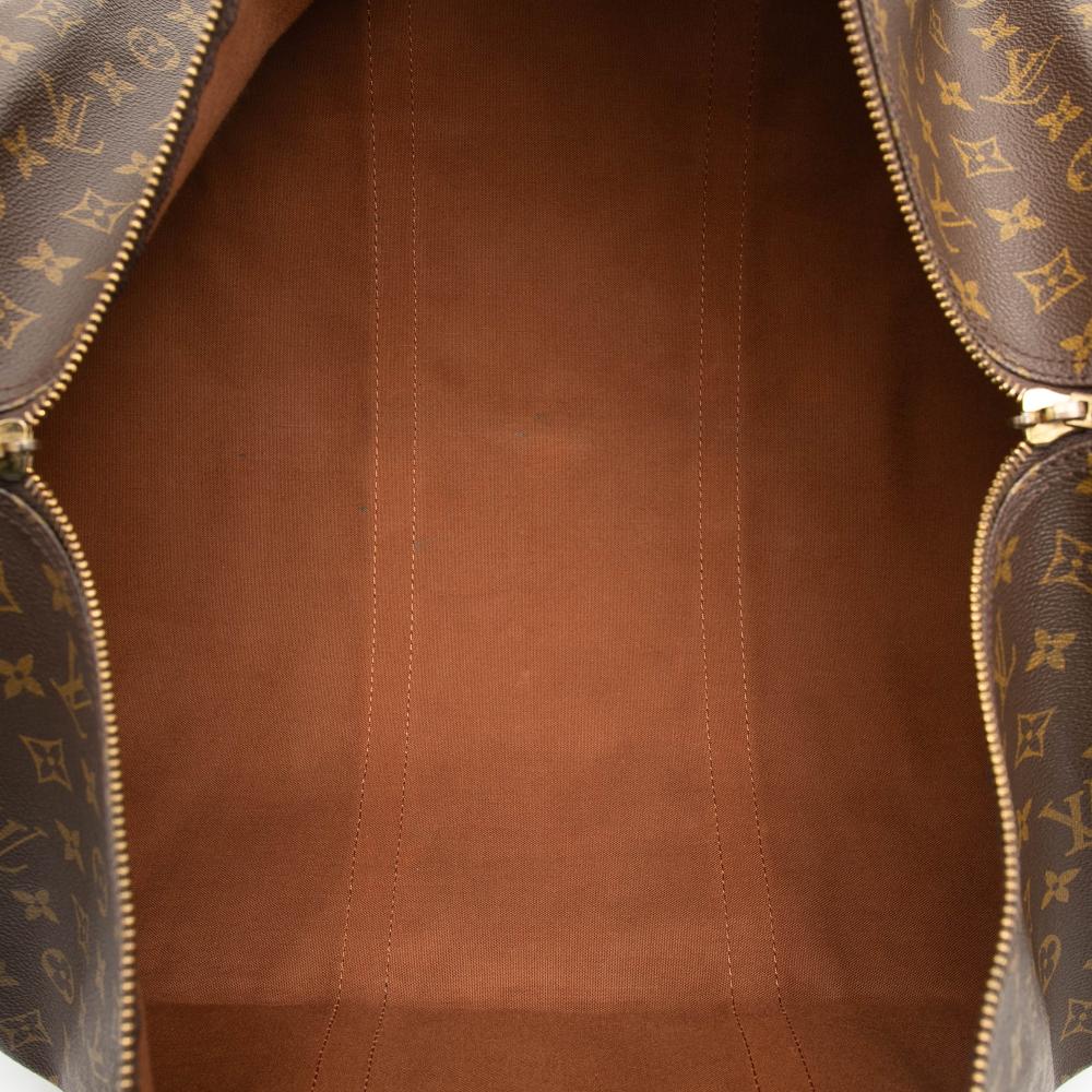 Louis Vuitton B Louis Vuitton Brown Monogram Canvas Fabric Monogram Keepall Bandouliere 60 France