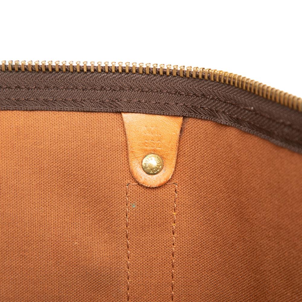 Louis Vuitton B Louis Vuitton Brown Monogram Canvas Fabric Monogram Keepall Bandouliere 60 France