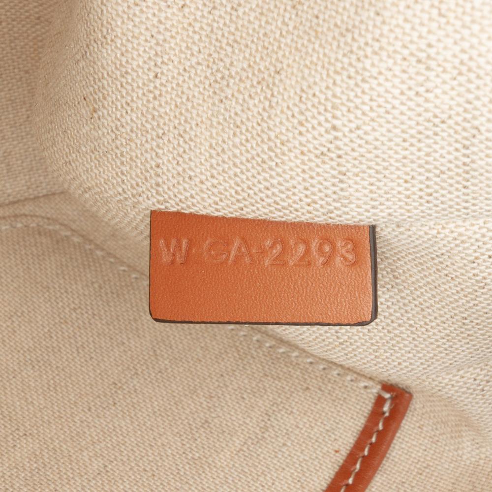 Celine AB Celine Brown Light Beige Canvas Fabric Medium Logo Ava Shoulder Bag Italy