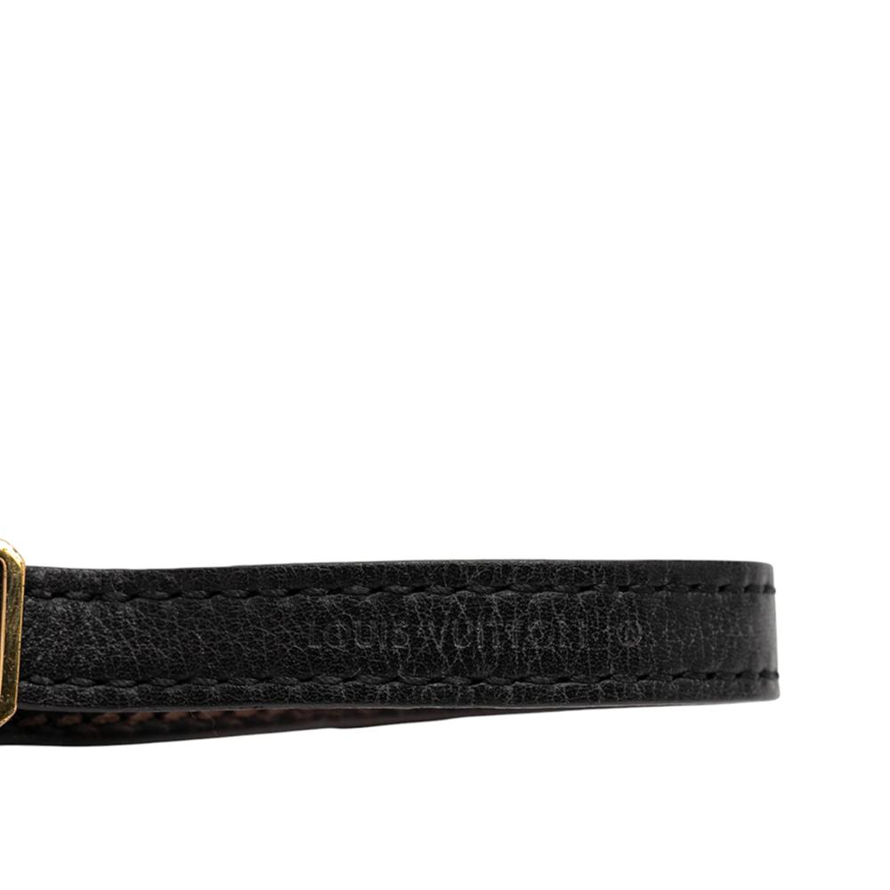 Louis Vuitton B Louis Vuitton Brown Dark Brown Calf Leather Articles de Voyage Sign It Bracelet Spain