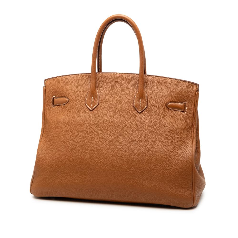 Hermès B Hermès Brown Calf Leather Togo Birkin Retourne 35 France