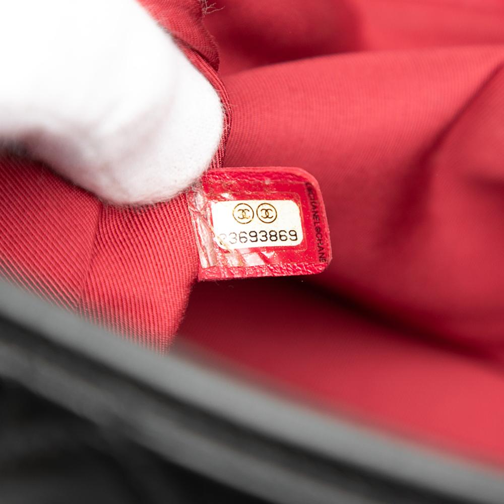 Chanel B Chanel Black Calf Leather Large Aged skin Gabrielle Shopping Tote Italy