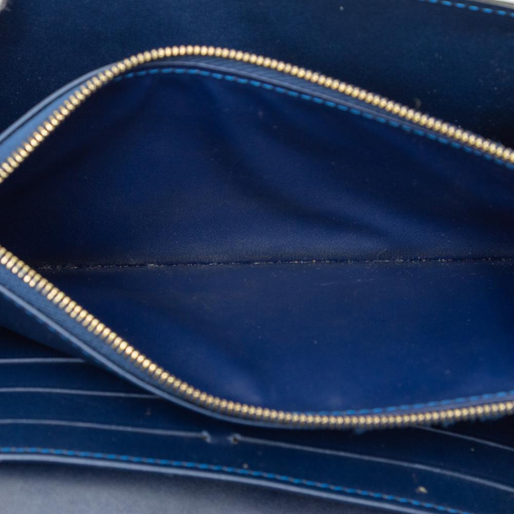 Louis Vuitton B Louis Vuitton Blue Navy Vernis Leather Leather Monogram Vernis Sarah Wallet France