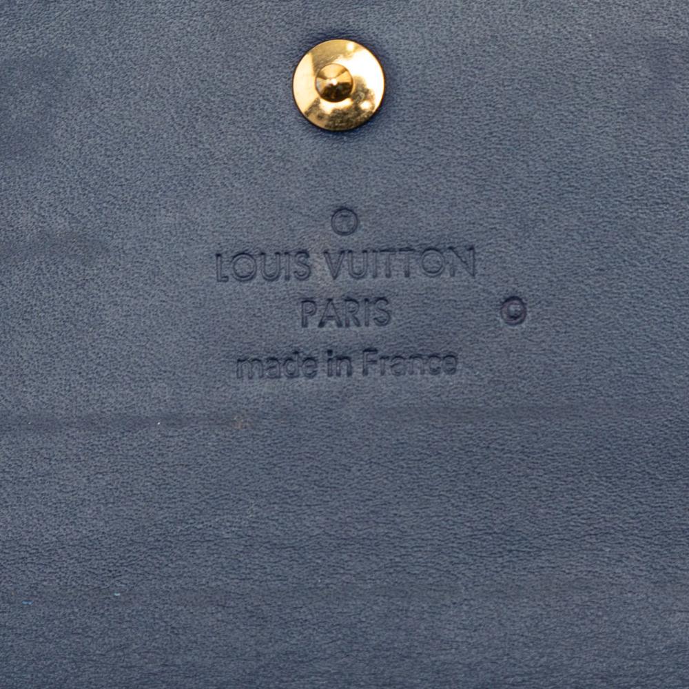 Louis Vuitton B Louis Vuitton Blue Navy Vernis Leather Leather Monogram Vernis Sarah Wallet France