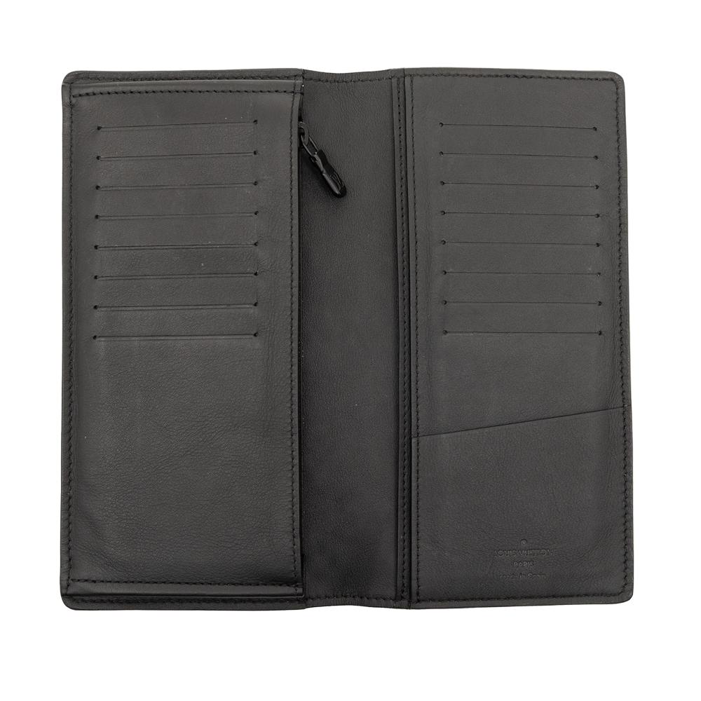 Louis Vuitton B Louis Vuitton Black Calf Leather Monogram Shadow Brazza Spain