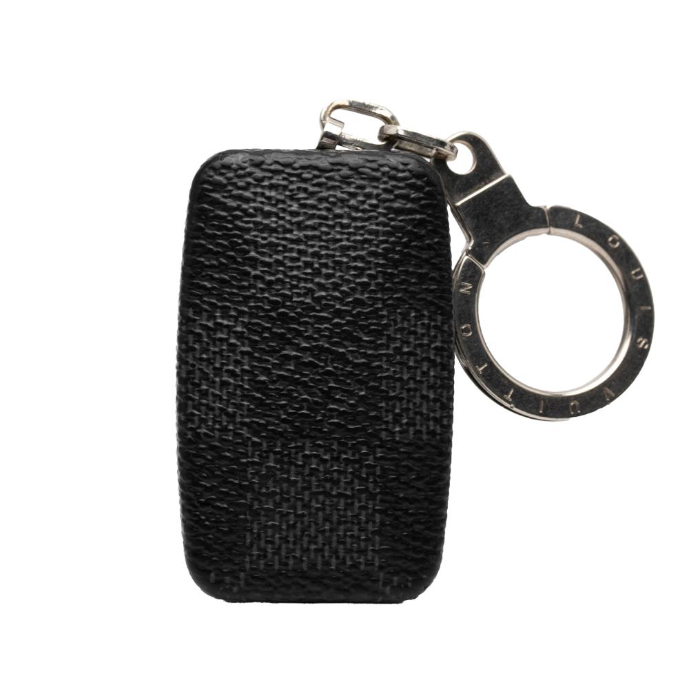 Louis Vuitton B Louis Vuitton Black Damier Canvas Fabric Damier Graphite Astropill Key Chain Italy