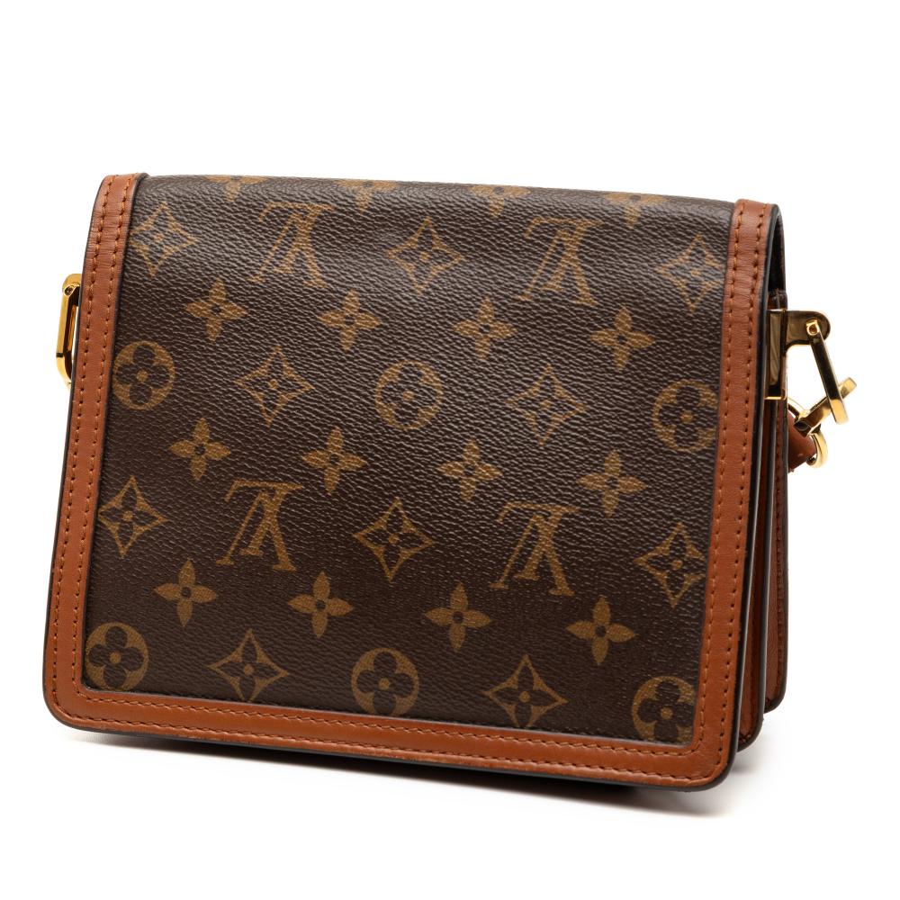 Louis Vuitton B Louis Vuitton Brown Monogram Canvas Fabric Monogram Reverse Mini Dauphine Italy