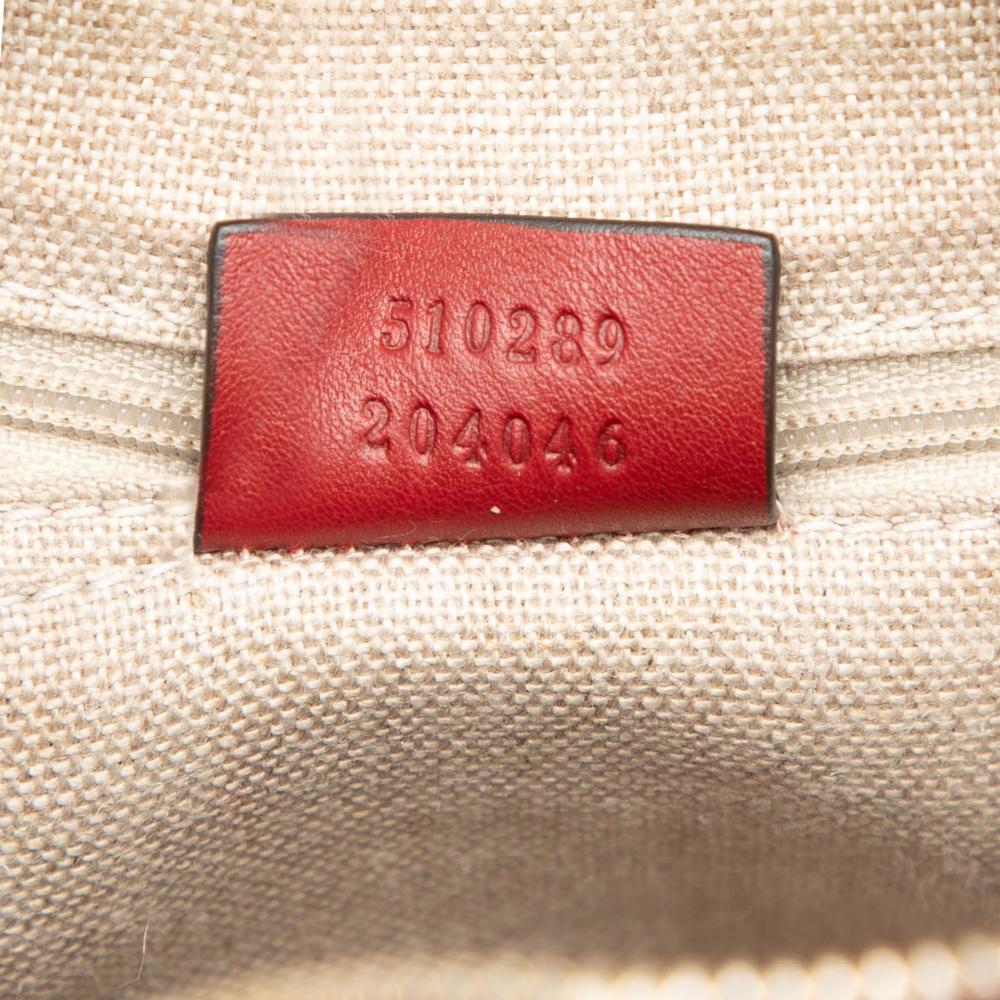 Gucci B Gucci Red Calf Leather Small Microguccissima Bree Satchel Italy