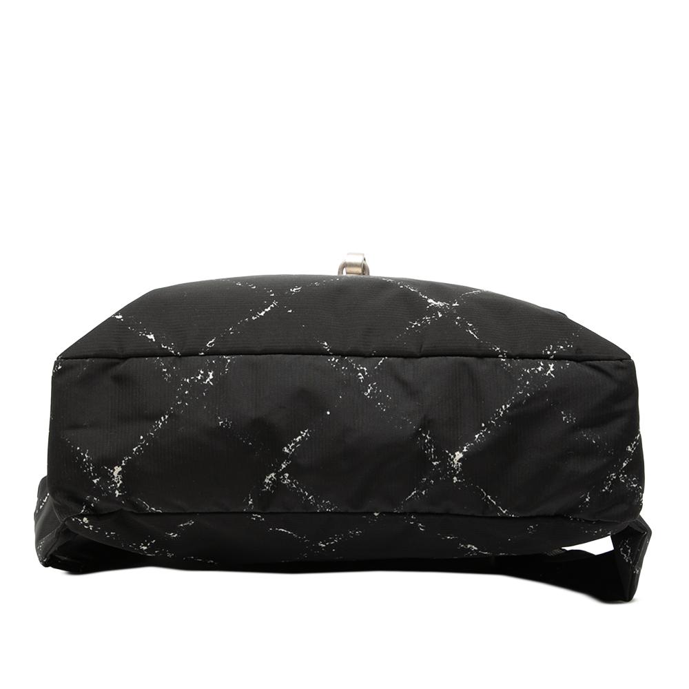 Chanel AB Chanel Black Nylon Fabric Old Travel Line Backpack France