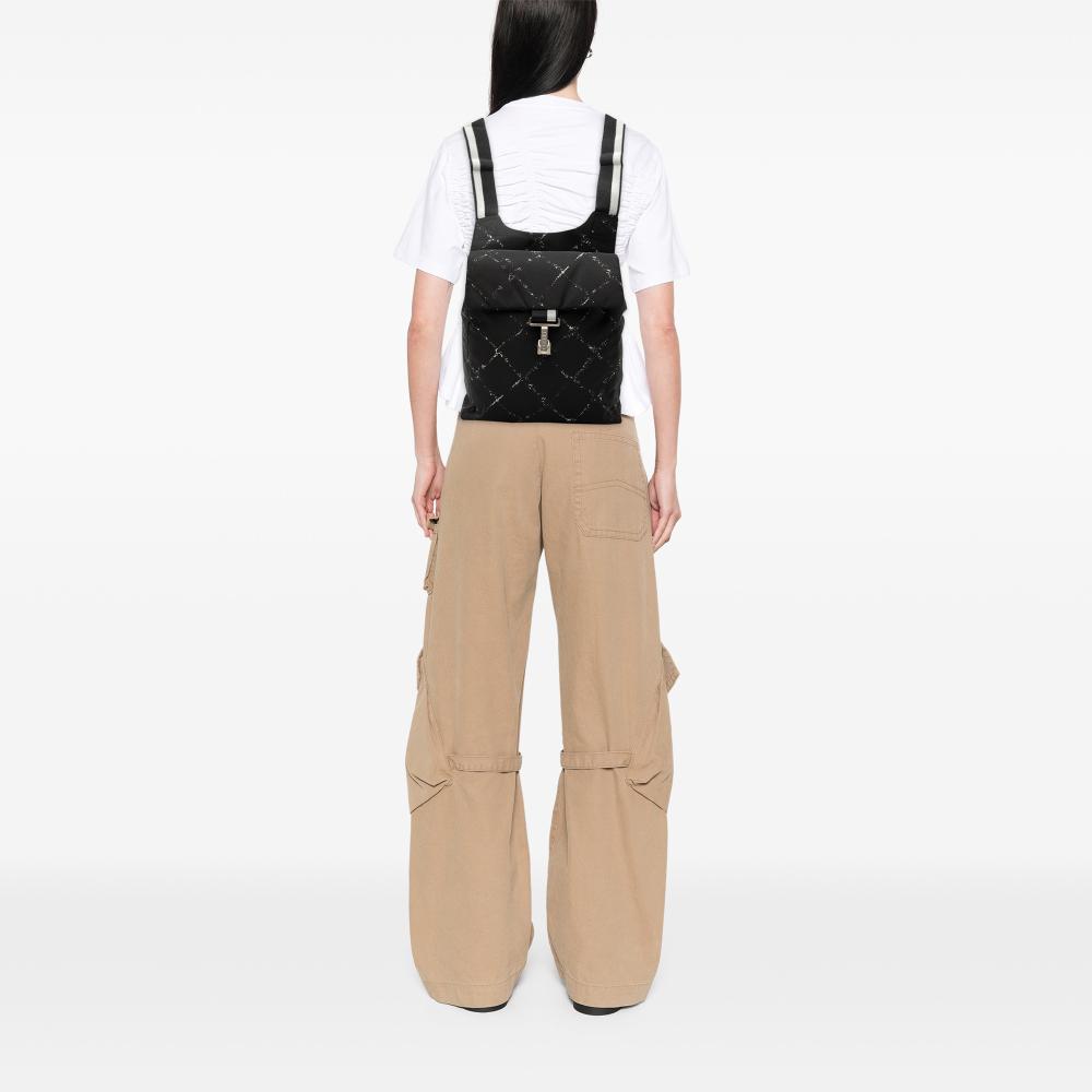 Chanel AB Chanel Black Nylon Fabric Old Travel Line Backpack France