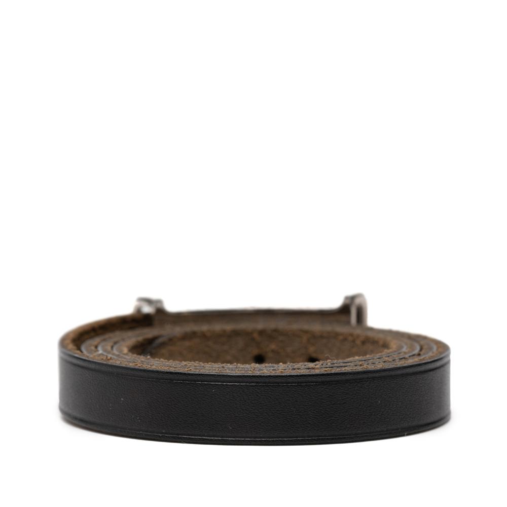 Hermès AB Hermès Black Calf Leather Swift Api II Double Tour Bracelet France