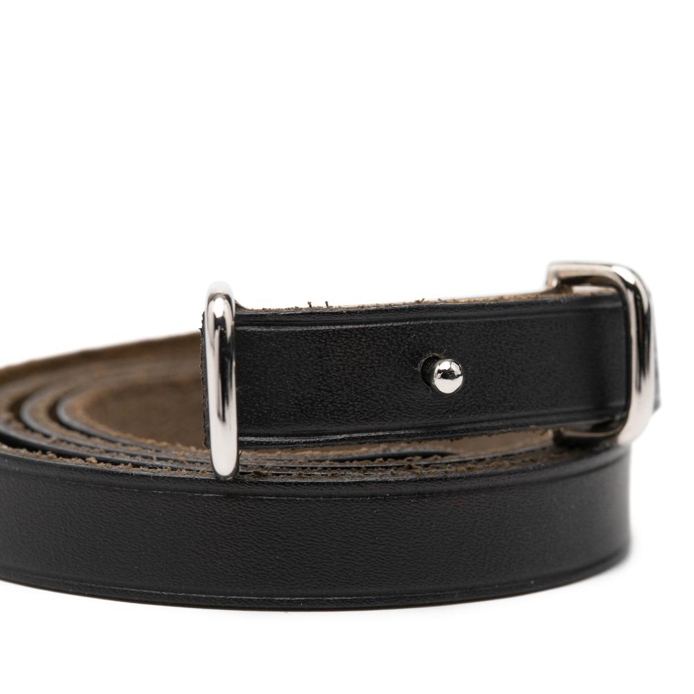 Hermès AB Hermès Black Calf Leather Swift Api II Double Tour Bracelet France